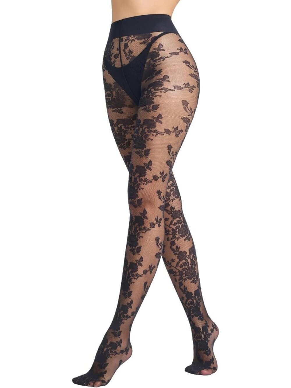 Floral Mesh Sheer Pantyhose for Women | Elegant & Stylish Legwear
